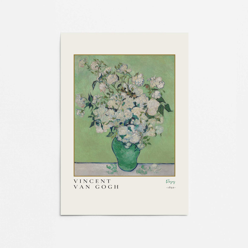 Van Gogh's Roses, reproduction de 1890, H 10 po x l 8 po, Impression sans cadre 2, Ne s’applique pas