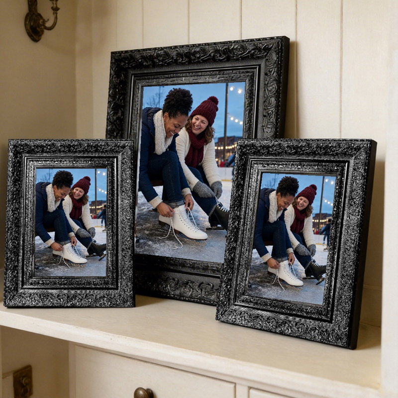 Cadre photo 3 pièces 11 "x 14" noir pour décoration de voyage, Black, 3, 11" W x 14" H