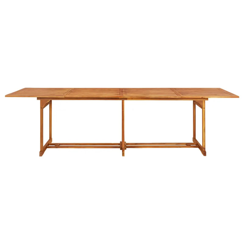Areeb Rectangular Acacia Solid Wood Outdoor with Umbrella Hole Dining Table - 280 cm W 90 cm D