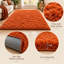 Tapis à poils longs orange brûlé de 152 x 213 cm avec envers antidérapant