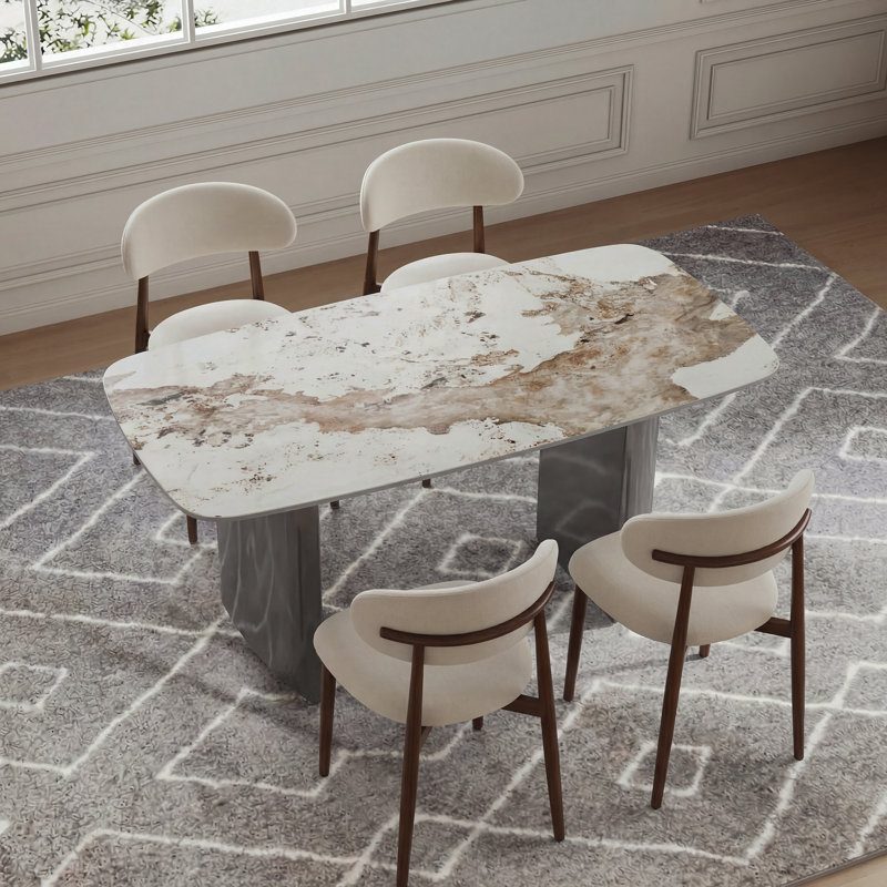 Table de salle à manger Wakenda, Gris, L 31,5 po x L 55,1 po