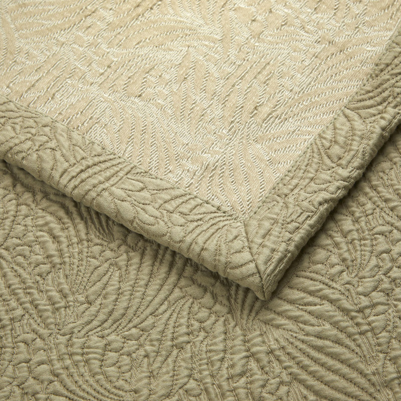 Santoli Coverlet, King Coverlet, Khaki Floral 2