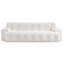 Canapé 88 po 3 places en chenille avec capitonnage 88 po, blanc neige