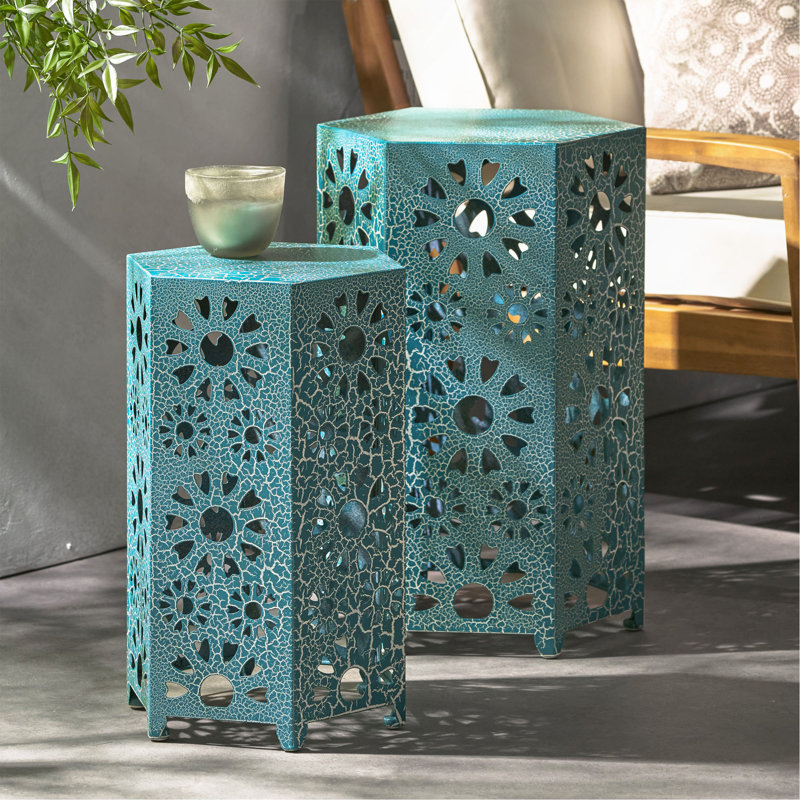 Table d'appoint d'extérieur ELiana, 2 pièces