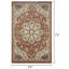 Tapis oriental en polypropylène tissé à la main en rouge / beige / gris-1258003615