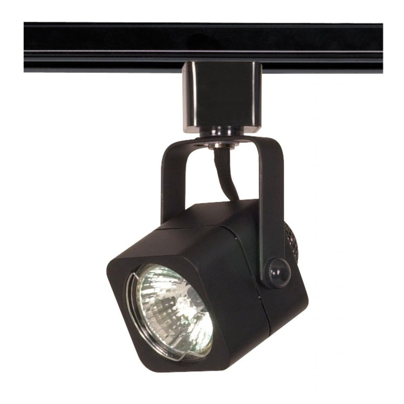 1 Light - MR16 - 120V Adjustable Track Head - Square, Black