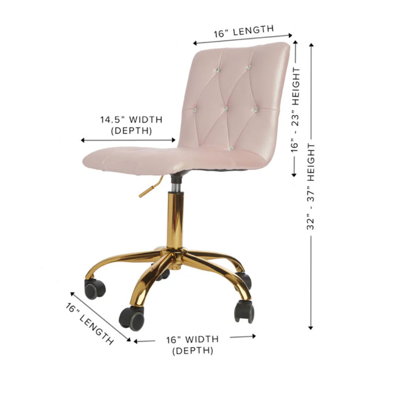 Fauteuil de salle de bain Evelyn Diamond, Rose Gold