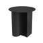 Table de bout à piédestal en métal avec rangement Pangea Home Lucillie Que-1135016107