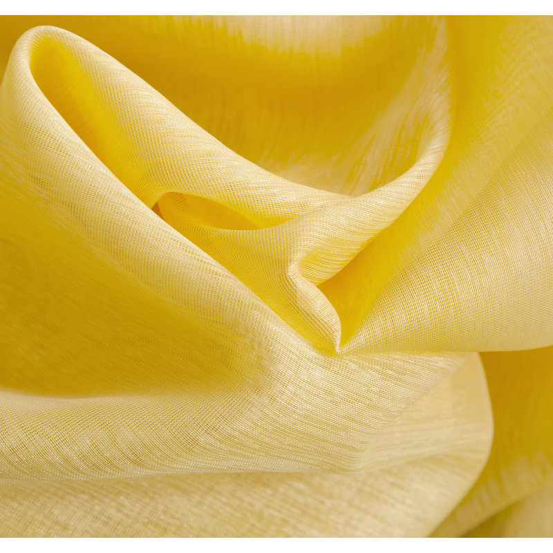 Carmille Semi-Sheer Grommet Curtain Panels, Bright Yellow, 54" W x 63" L