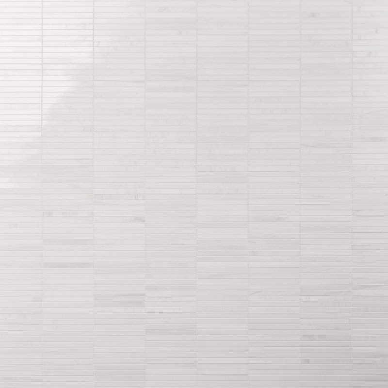 Bianco Dolomite 12 In. X 12 In. Polished Marble Floor And Wall Mosaic Tile (1 Sq. Ft. / Each)