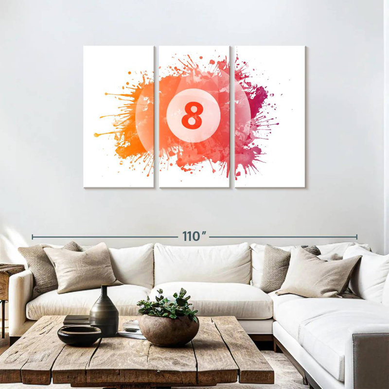Senne 8 Ball Splash, 48" H x 74" W