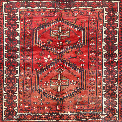 Tapis traditionnel rouge / bleu / beige