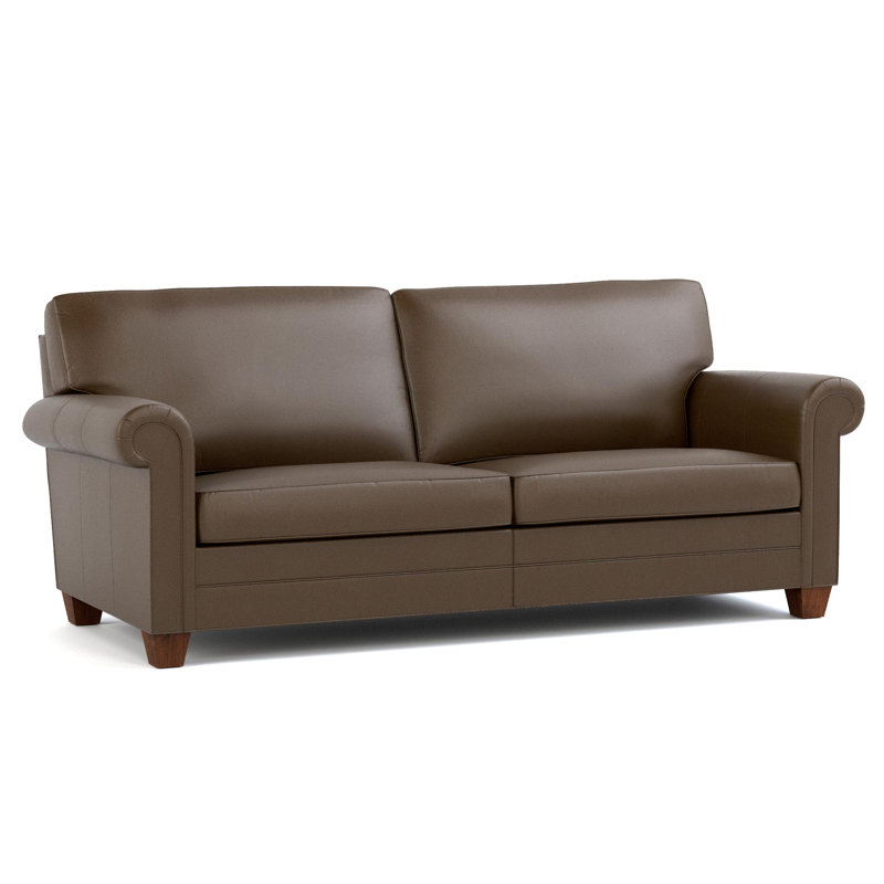 Arlington Loveseat, Weston Truffle Genuine Leather