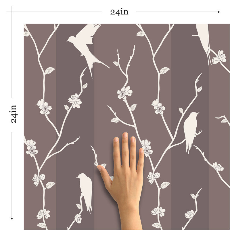Panneau de papier peint adhésif amovible pour animaux Ahana, L 4 pi x l 2 pi
