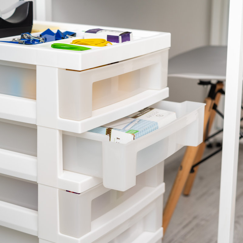 Diego 5 Drawer Storage Chest, White
