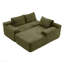 Canapé modulaire de 97 po, canapé modulaire Cloud avec assise profonde, canapé modulaire moderne en L avec méridienne, canapé rembourré pour salon, sans assemblage, vert-1224903264