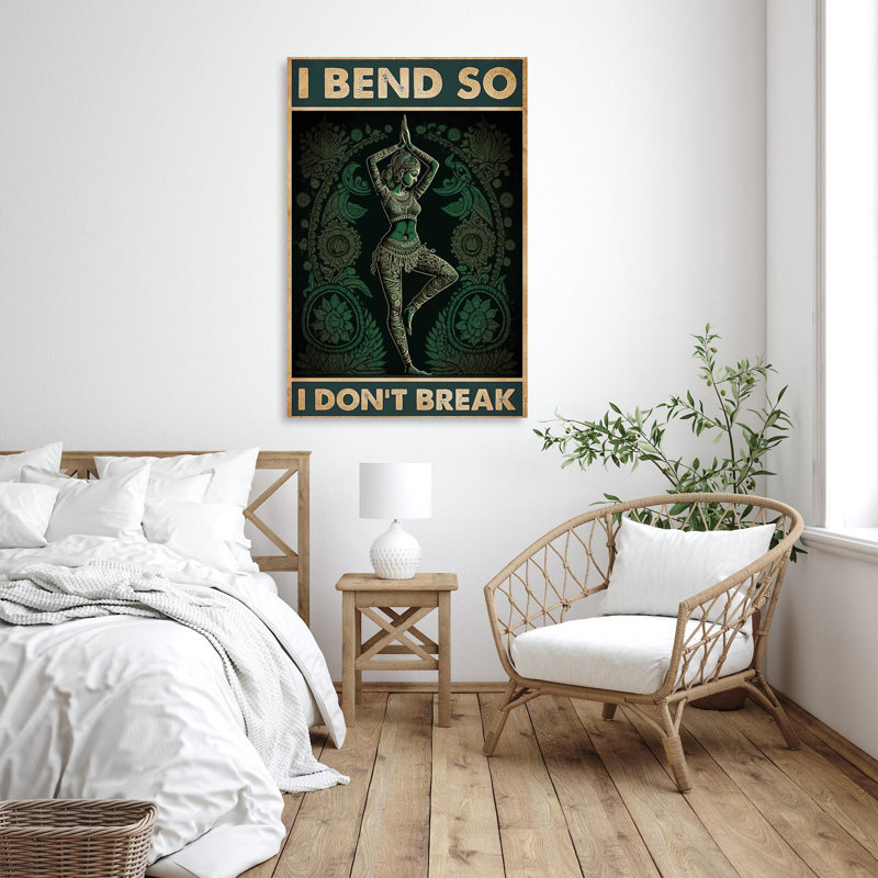«Yoga I Blend So I Dont Break On», impression, H 20 po x l 16 po x P 1,25 po