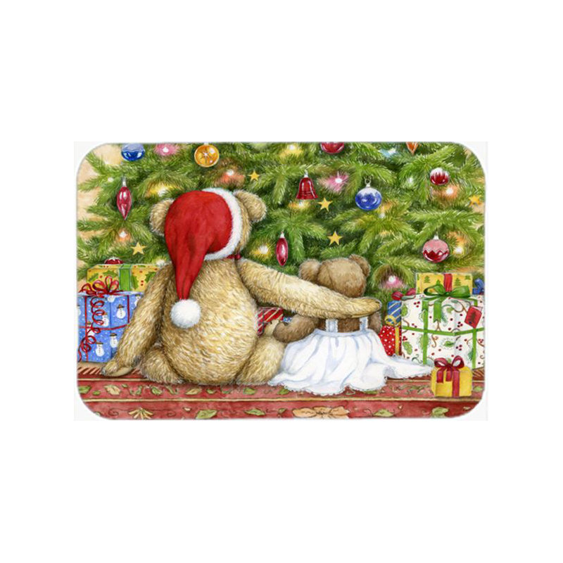 Caroline de noël teddy ours de noël avec planche à découper en verre tree