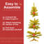 Arbre de Noël artificiel 4FT avec 50 lumières UL et 122 pointes en PVC pour décoration intérieure, petit espace, table, appartement ou bureau