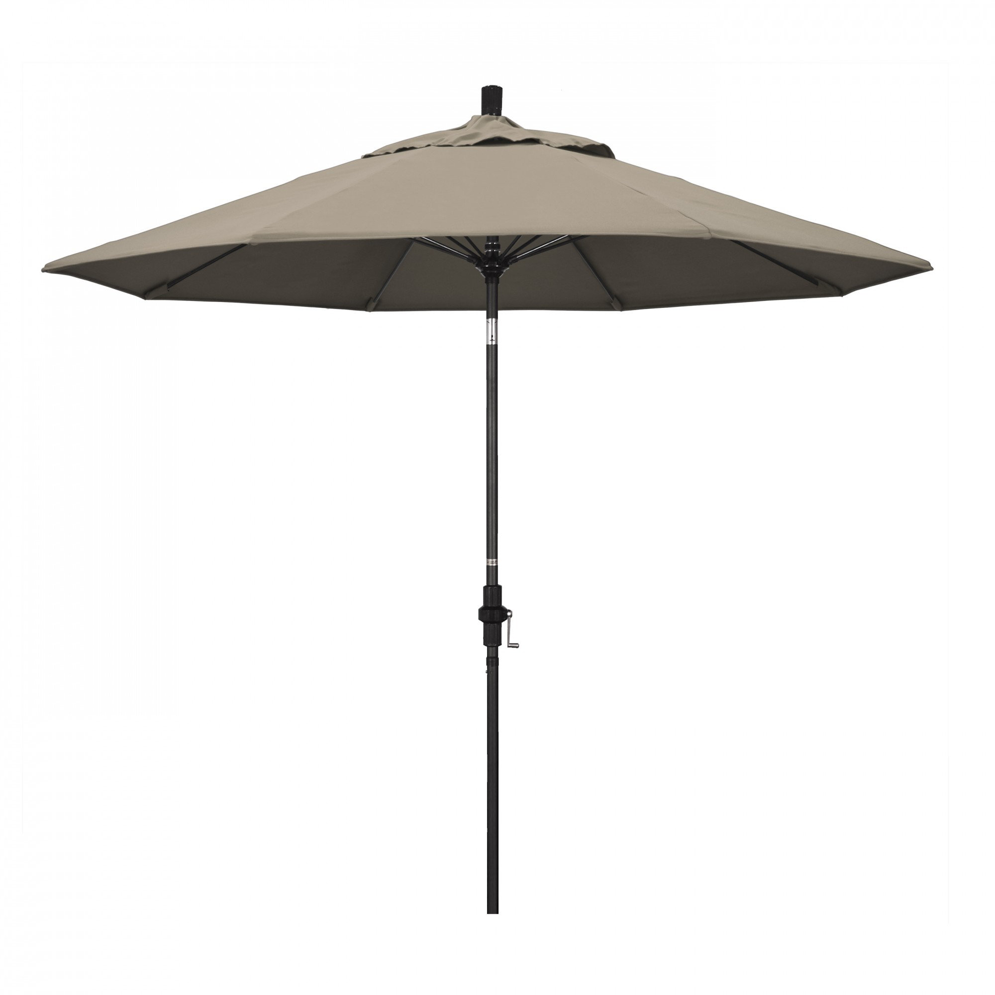 Roverta 9' Market Sunbrella® Umbrella, Taupe, Silver