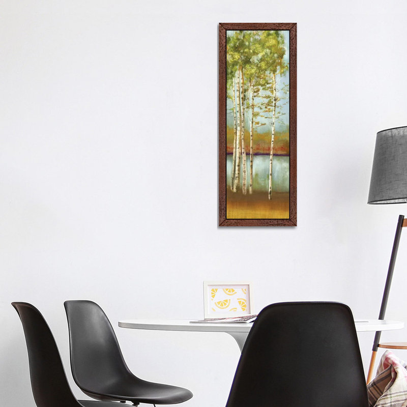 Swaying Along I by Allison Pearce - Print on Canvas, 30.48 cm H x 91.44 cm W, Brown Framed