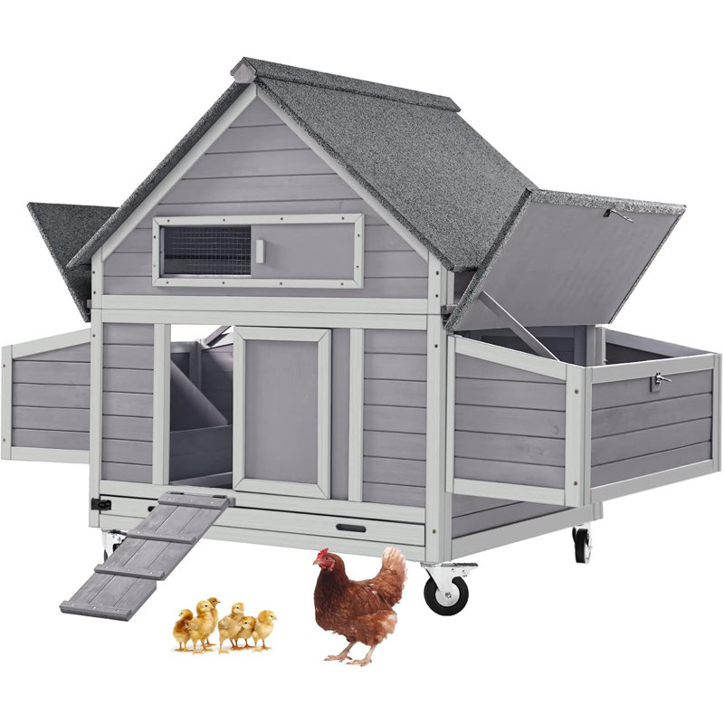 Chicken Coop with Nesting Box For Up To 4 Chickens