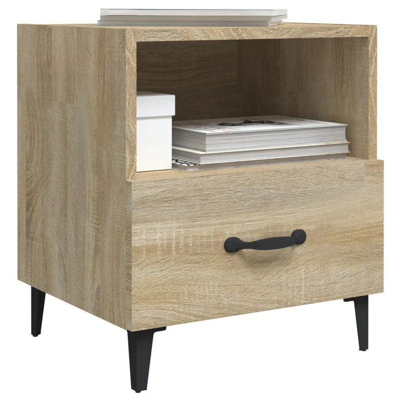 Westerham 40cm W Bedside Table, Oak