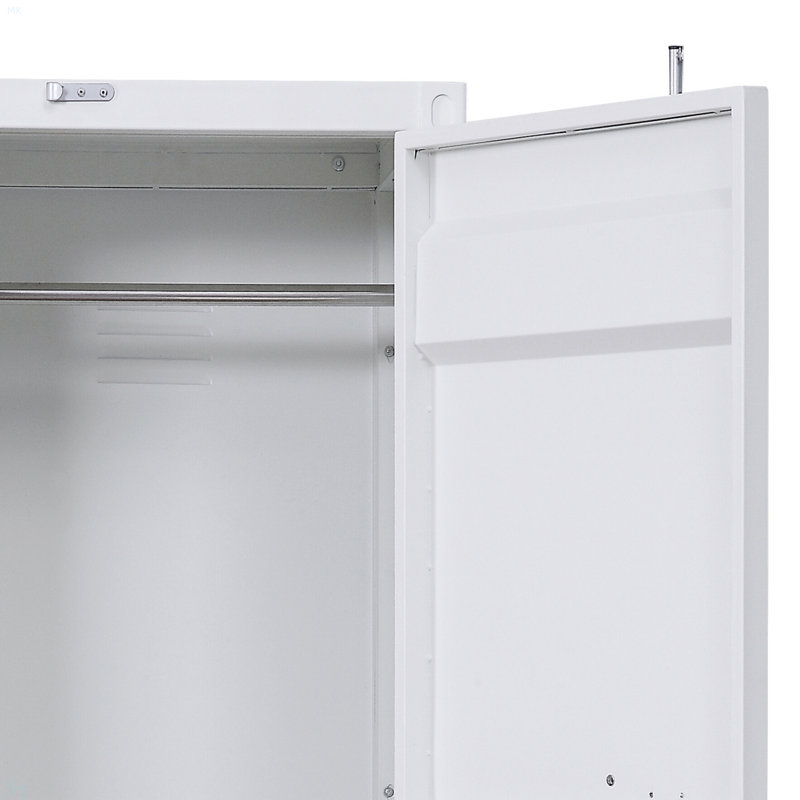 Garde-robe avec serrure de contenant pleine longueur, Blanc