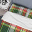 Tartan à carreaux vert et rouge - Ensemble de housse de couette abstrait - Microfibre de polyester-1827784826