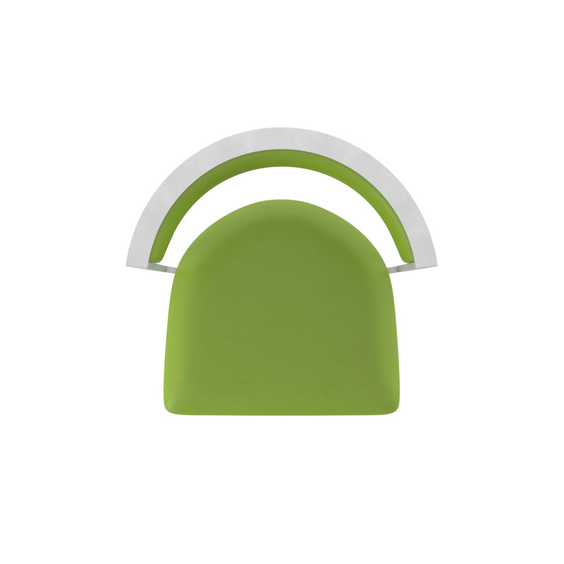 Tabouret Artémis, Tabouret de bar (siège d'une hauteur de 30 po), Nickel anodisé, Vinyle - vert kiwi Canter