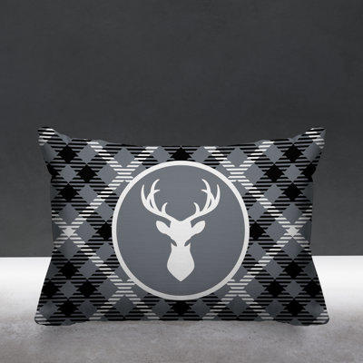 Houndstooth Outdoor Reversible Throw Pillow