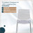 Clear Modern Acrylic Ghost Dining Chair - Modern Lucite Vanity Chair with Water Ripple Design - Chrome Mid Century Accent Seating-603897534-632849744