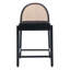 Tabourets modernes avec dossier en rotin et structure en bois Emington-574172683-574172685