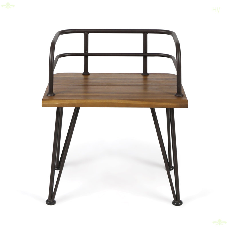 Outdoor Industrial Wood And Metal Chair
