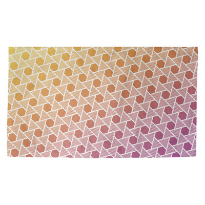 Tapis mauve à motif d'hexagones et de triangles Mcguigan