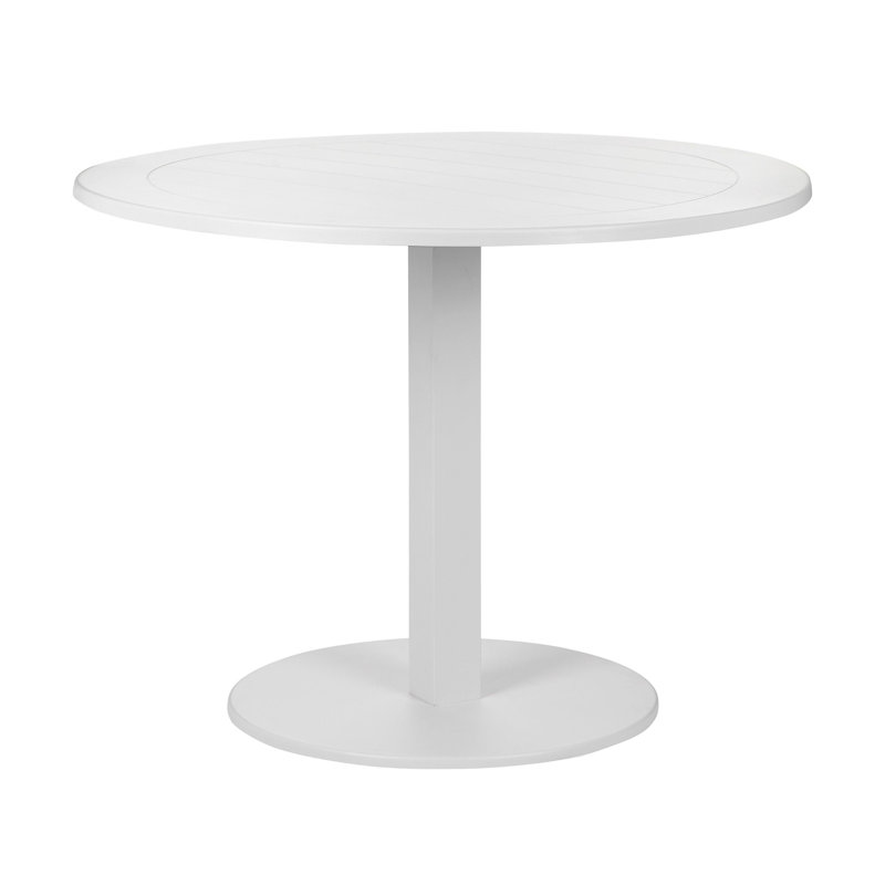 Juba 35'' Aluminum Fliptop Outdoor Dining Table, White