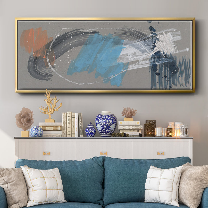 «Whimsical Marks II», toile encadrée, H 24 po x l 60 po