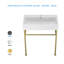 Lavabo de salle de bain console en céramique avec trop-plein-82280302