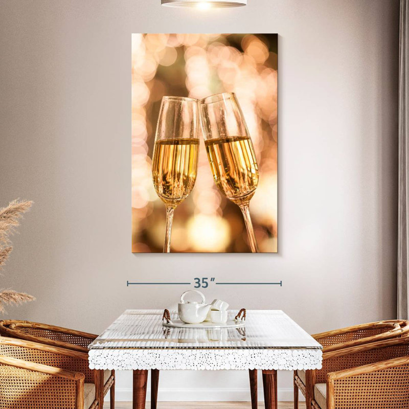 Yarlin Champagne Cheers, 51" H x 34" W