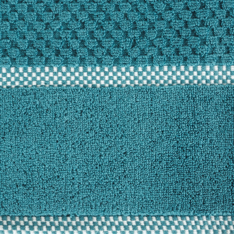 Liebhilde Midweight Jacquard Bath Towel, Turquoise