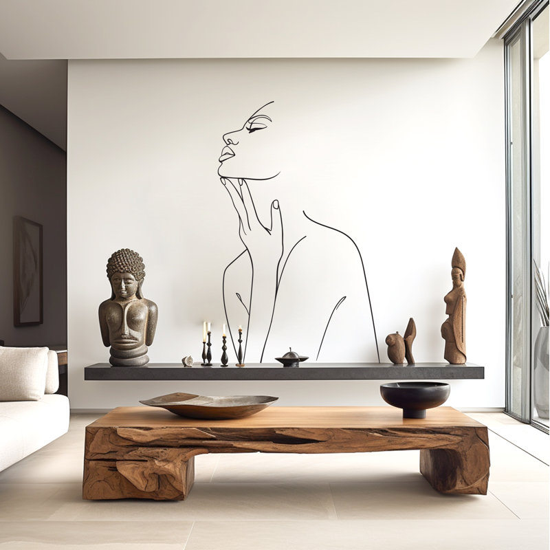 Décalcomanie murale Spa, Vert foncé, H 29 po x l 18 po