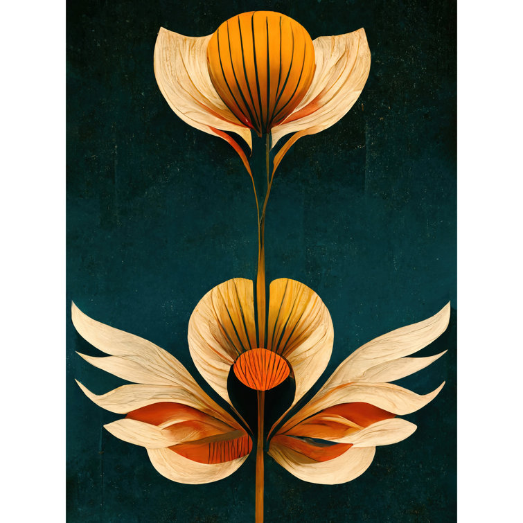 Wee Blue Coo Bold Art Deco Abstract Tulips - Art Prints | Wayfair.co.uk