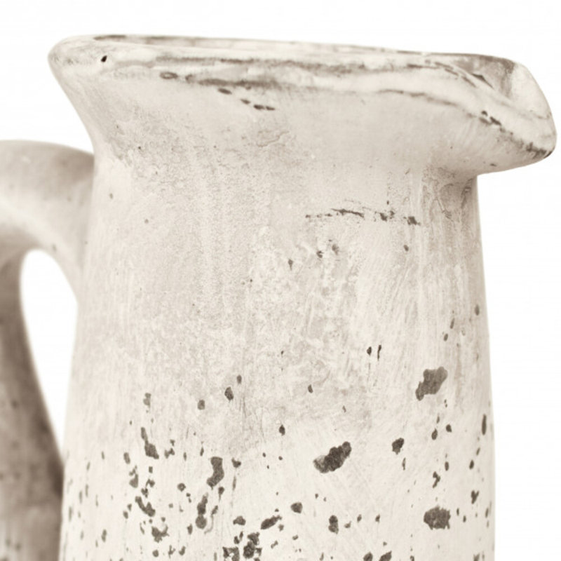 Claybon Ceramic Pitcher, 9.5" H x 4" W x 5.5" L