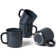  Ensemble de 4 tasses à café en grès
