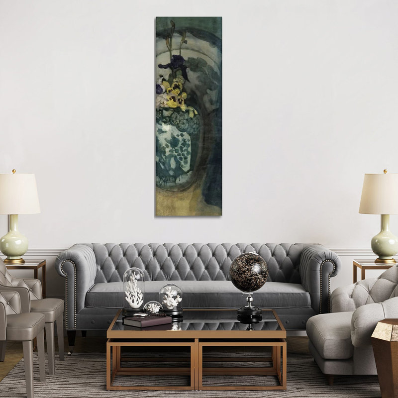 The Blue Girl Portrait Of Miss Elinor Leyland by James Abbott McNeill Whistler - 1 Piece Panoramic Wall Art on Canvas