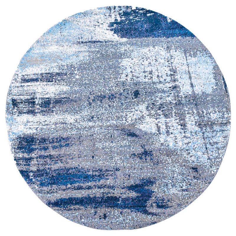 Abstract Area Rug, Round 6'