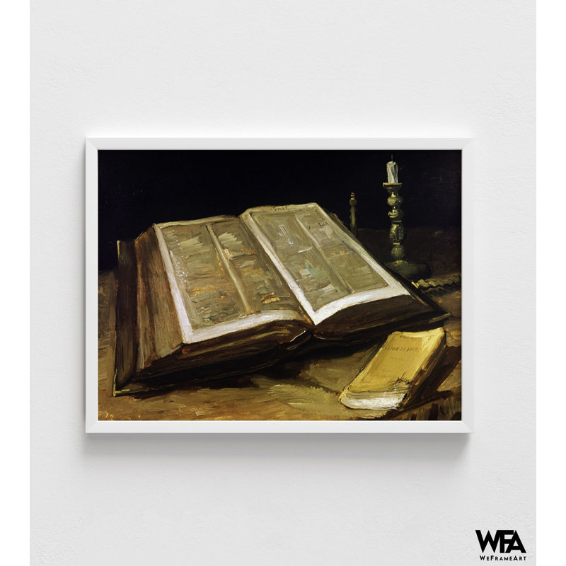 «The Bible Van Gogh», reproduction d'art encadrée par Vincent Van Gogh, art mural Van Gogh, H 8 po x l 10 po, Blanc