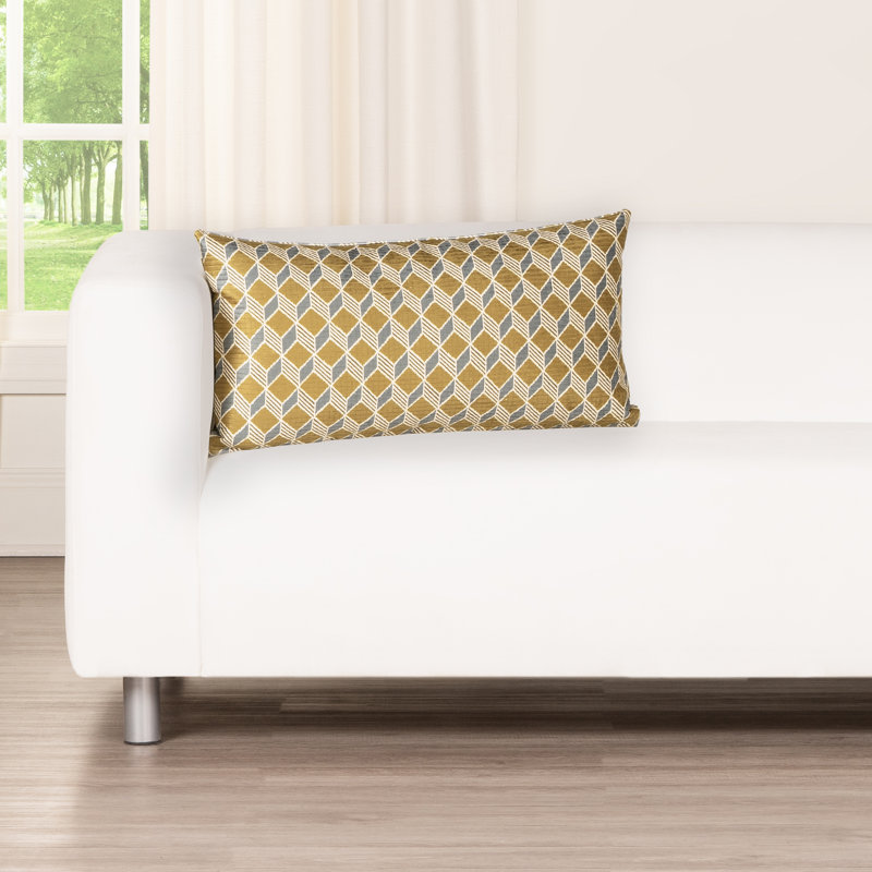 Coussin décoratif flottant Cubes, Polyester, Rectangulaire H 12 po x l 21 po