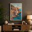 Clifftop Mediterranean Village Coastal - Wrapped Canvas-317924376-317924378