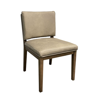 De deux chaises à dossier souple au fini latté - brun, design moderne, bois massif +, 32,85 po Hauteur, P 22,64, poids de 16,25 lb, poids de 19,17 lb, Poids